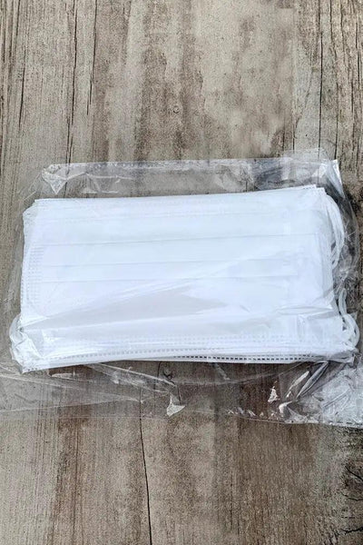 White Surgical Disposable Face Mask 10 Pieces - AMIClubwear
