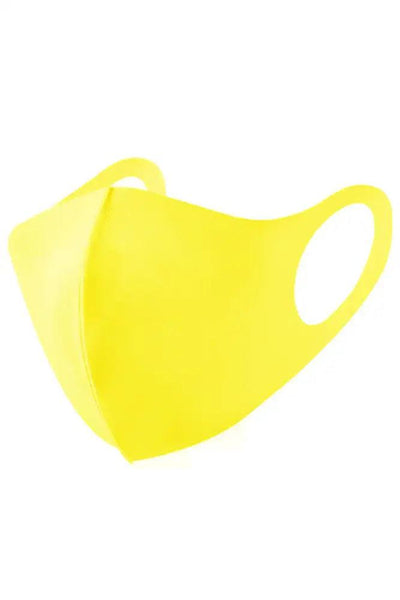 Yellow Breathable Reusable Washable Face Mask - AMIClubwear