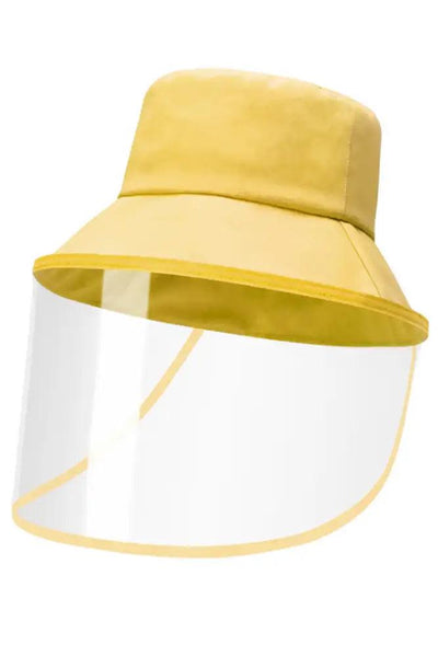 Yellow Bucket Hat Protection Visor Mask - AMIClubwear